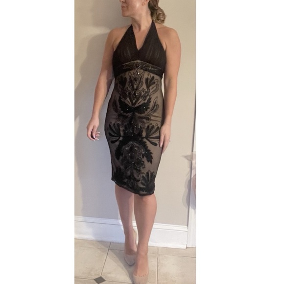 Jovani Halter Cocktail Dress - Picture 1 of 4